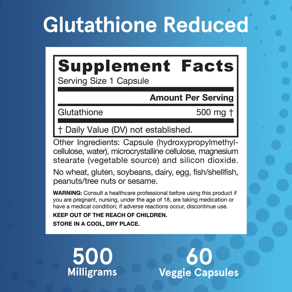 Jarrow Formulas Glutathione Reduced 500 mg 150 kapslar