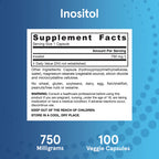Jarrow Formulas Inositol 750 mg 100 kapslar