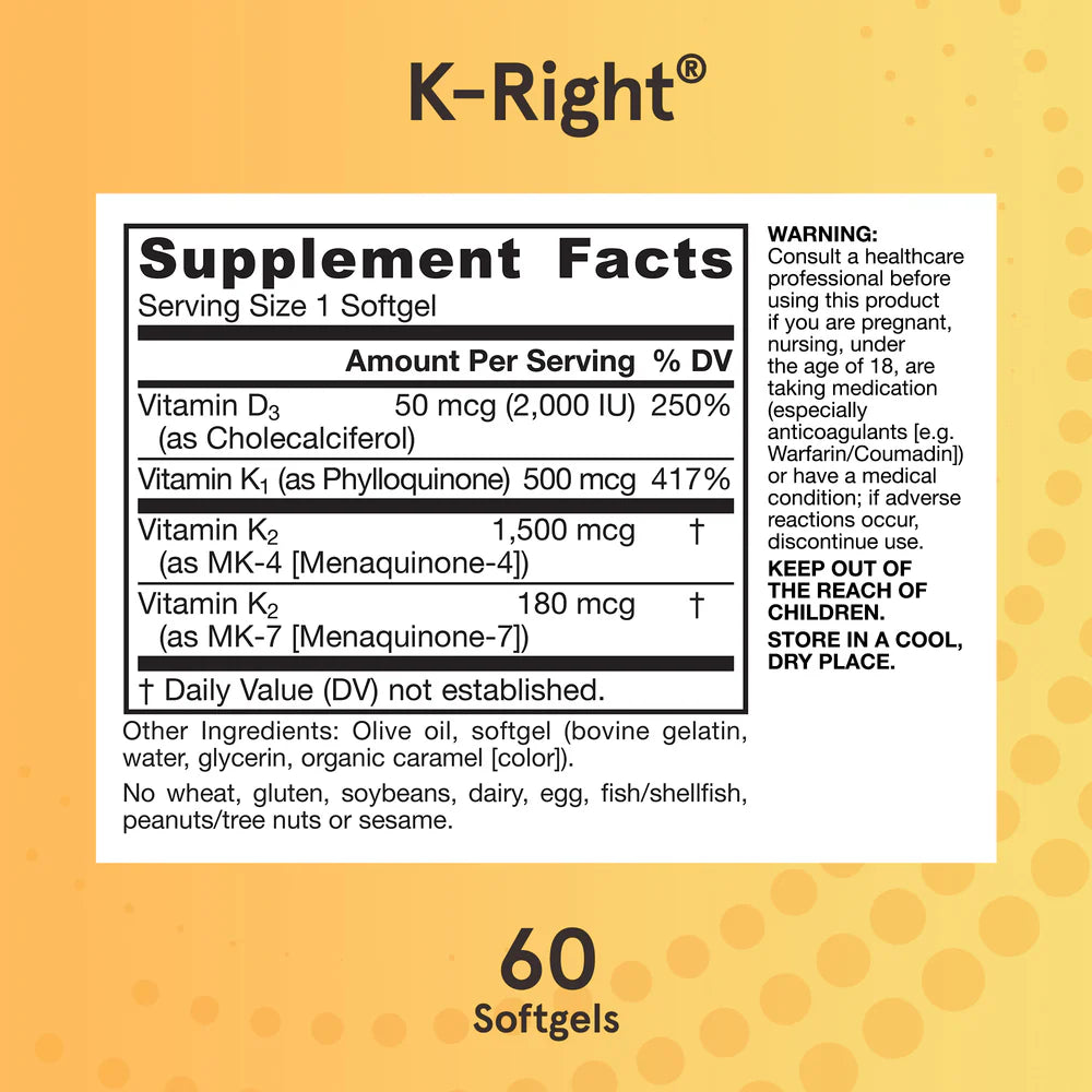 Jarrow Formulas K-Right 60 kapslar