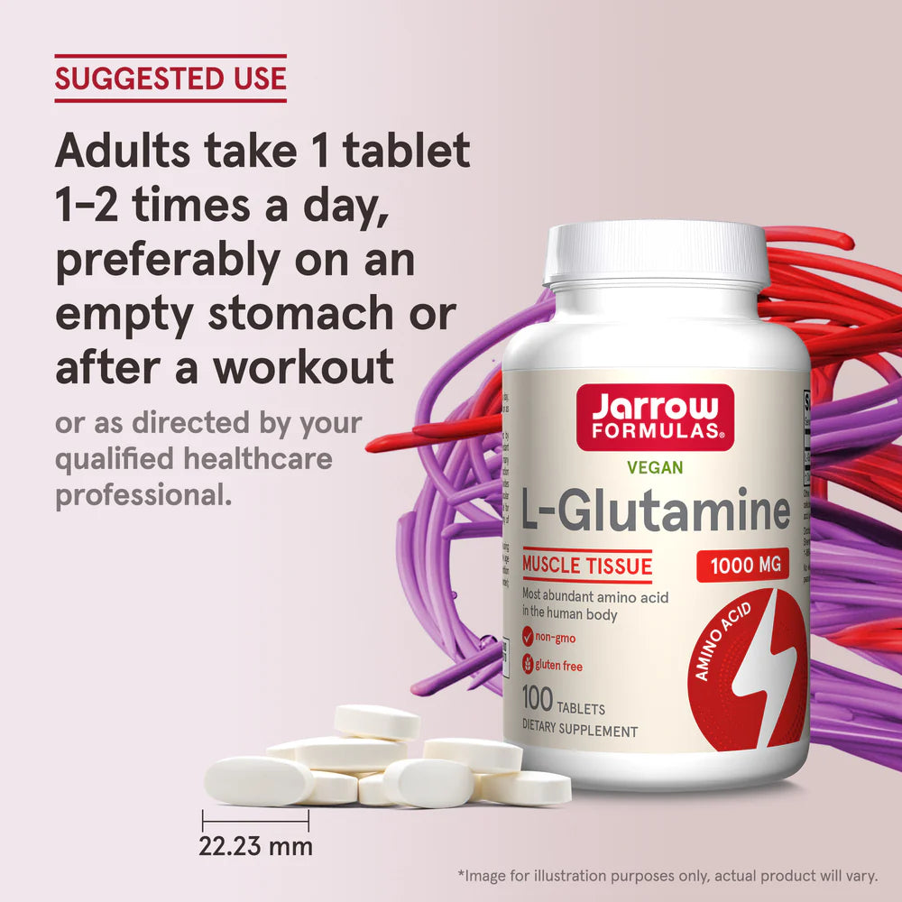 Jarrow Formulas L-Glutamine 1000 mg 100 tabletter