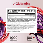 Jarrow Formulas L-Glutamine 1000 mg 100 tabletter
