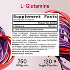 Jarrow Formulas L-Glutamine 750 mg 120 kapslar