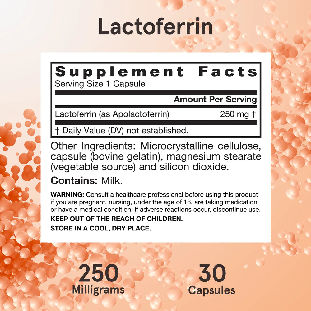 Jarrow Formulas Lactoferrin 250 mg 30 kapslar