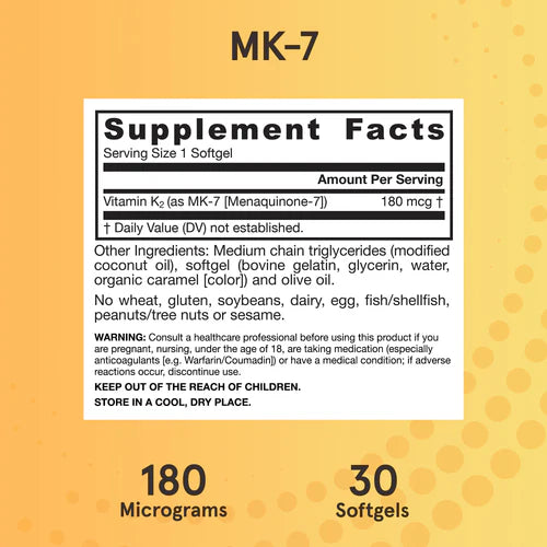 Jarrow Formulas MK-7 180 mcg 30 kapslar