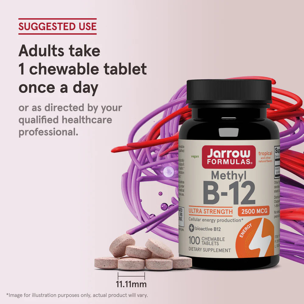 Jarrow Formulas Methyl B-12 2500 mcg 100 Tuggtabletter