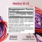 Jarrow Formulas Methyl B-12 2500 mcg 100 Tuggtabletter