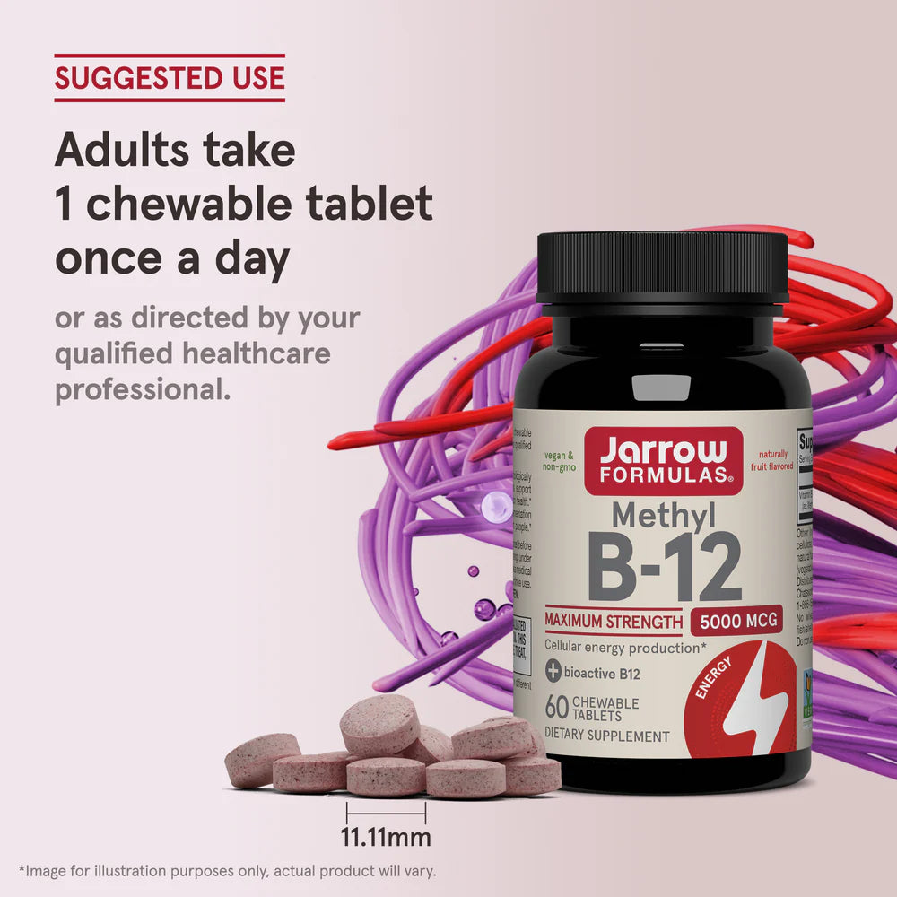 Jarrow Formulas Methyl B-12 5000 mcg 90 Tuggtabletter