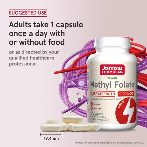 Jarrow Formulas Methyl Folate 1000 mcg 100 kapslar