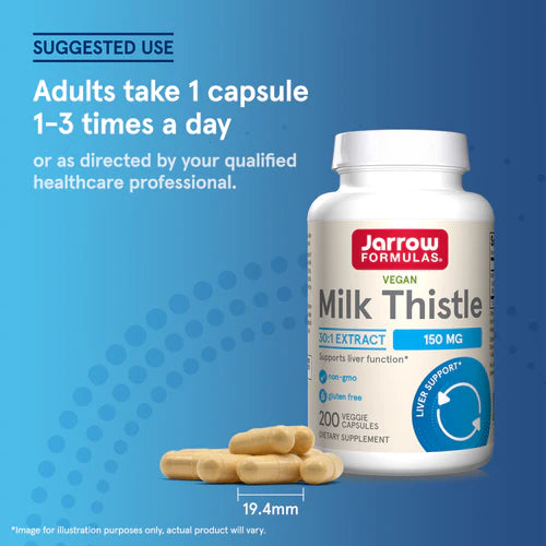 Jarrow Formulas Milk Thistle 150 mg 200 kapslar