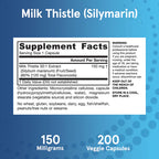 Jarrow Formulas Milk Thistle 150 mg 200 kapslar