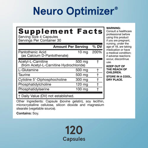 Jarrow Formulas Neuro Optimizer 120 kapslar