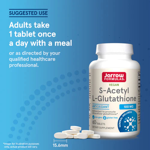 Jarrow Formulas S-Acetyl L-Glutathione 100 mg 60 tabletter