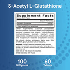 Jarrow Formulas S-Acetyl L-Glutathione 100 mg 60 tabletter