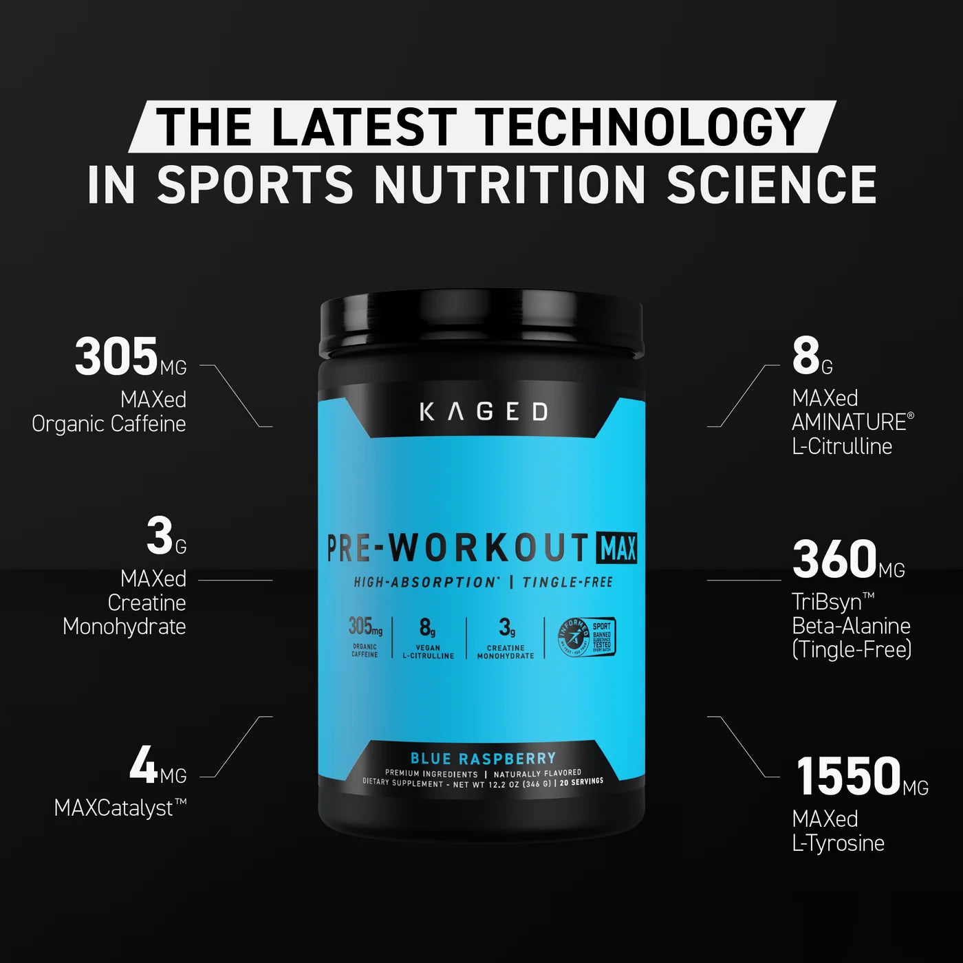 Kaged Muscle Pre-Workout Max 350 g