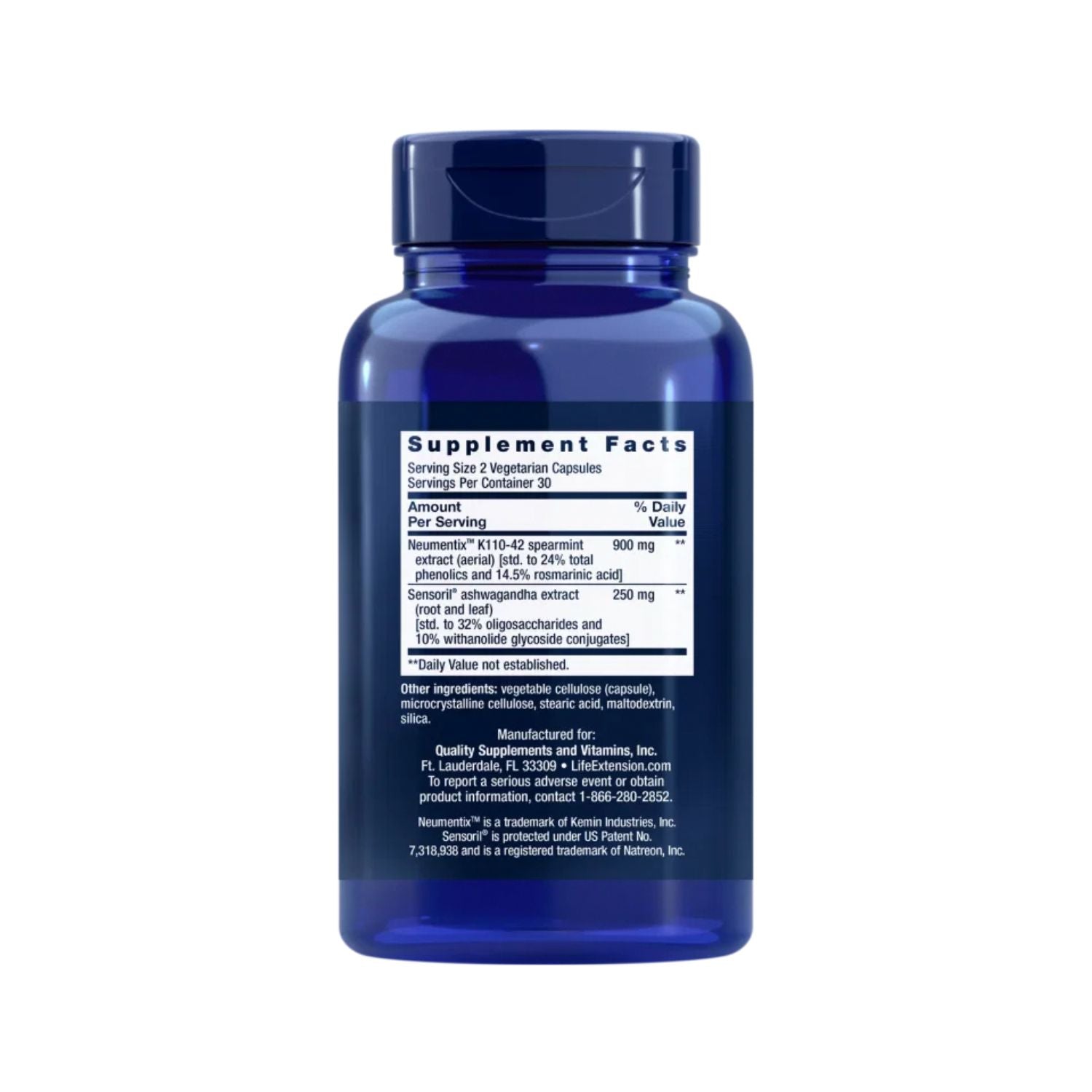 Life Extension Ashwagandha Plus Calm & Focus 60 Kapslar