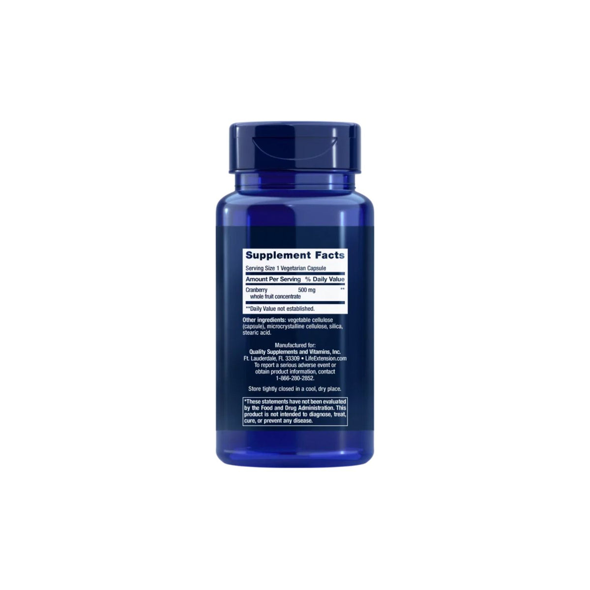 Life Extension Cran-Max Cranberry Whole Fruit Concentrate 500mg 60 Kapslar