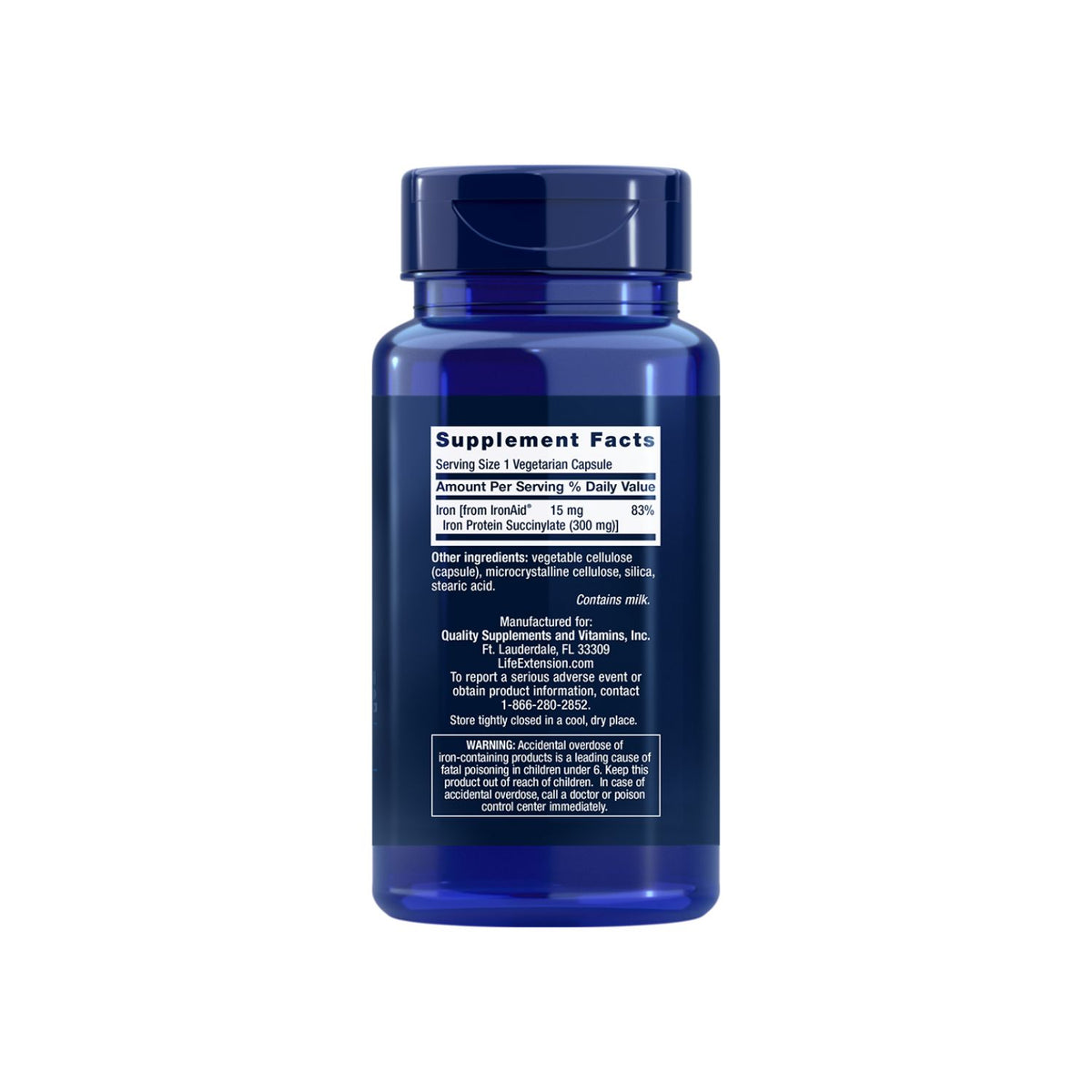 Life Extension Iron Protein Plus 300mg 100 Kapslar