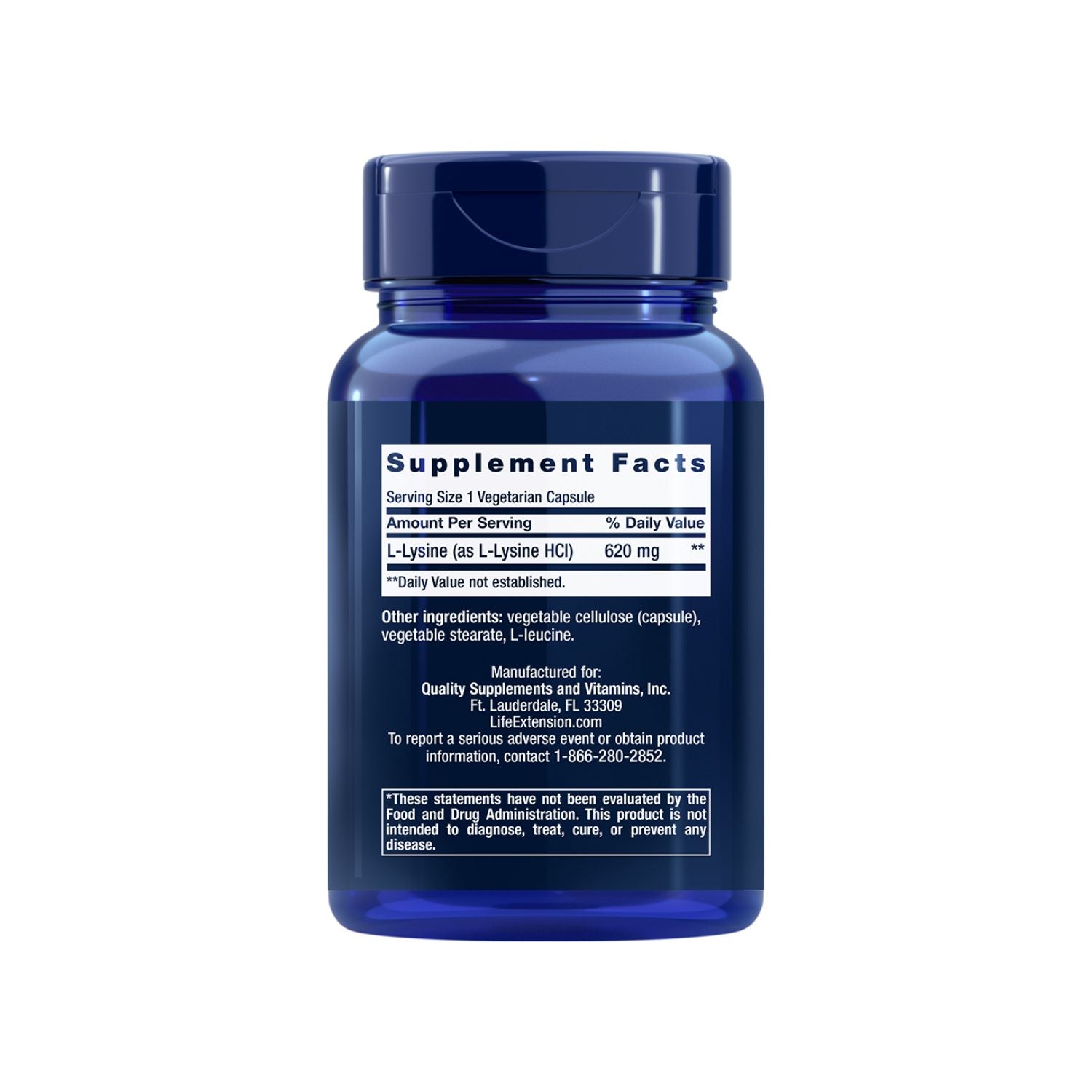 Life Extension L-Lysine 620 mg 100 Kapslar