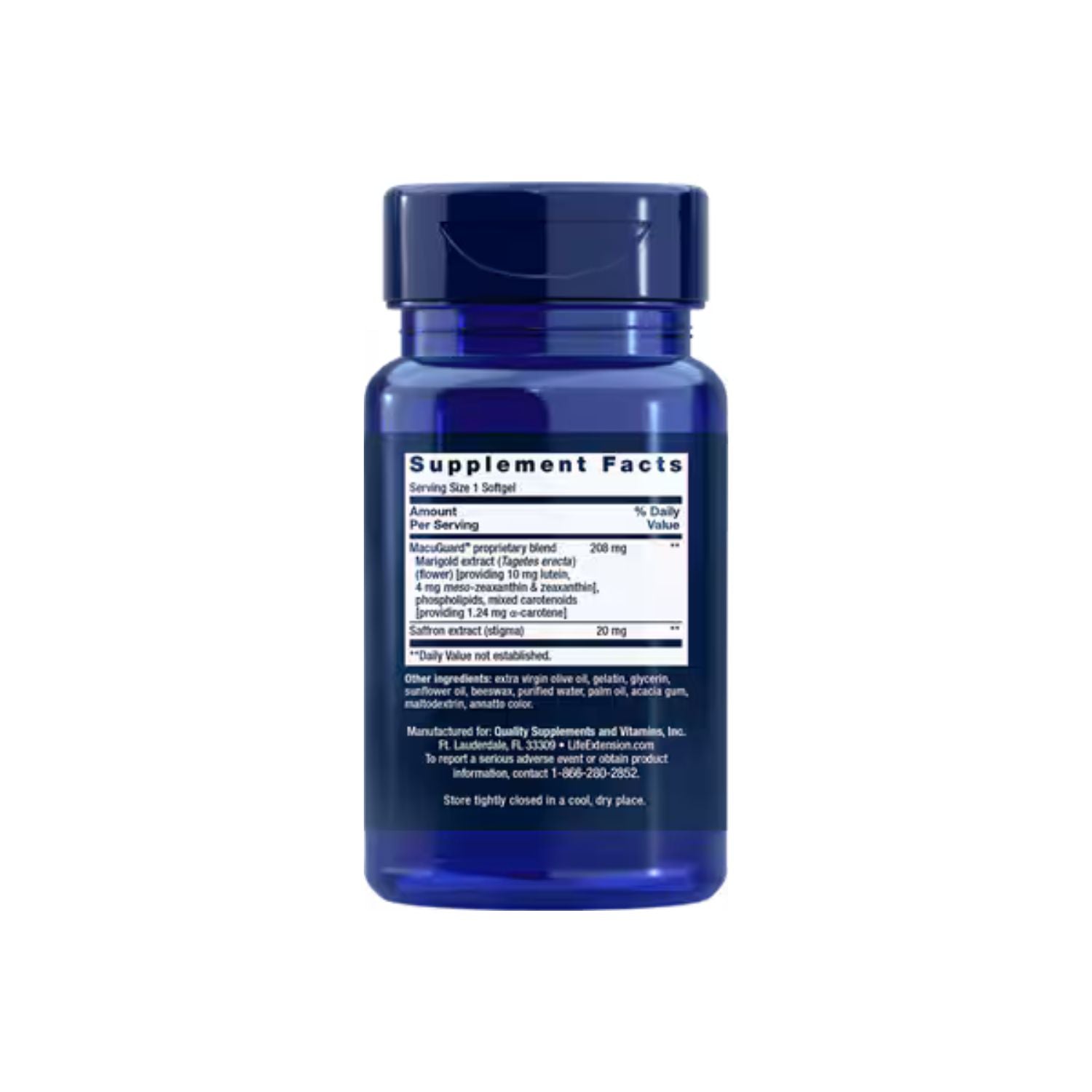 Life Extension MacuGuard Ocular Support with Saffron 60 Kapslar