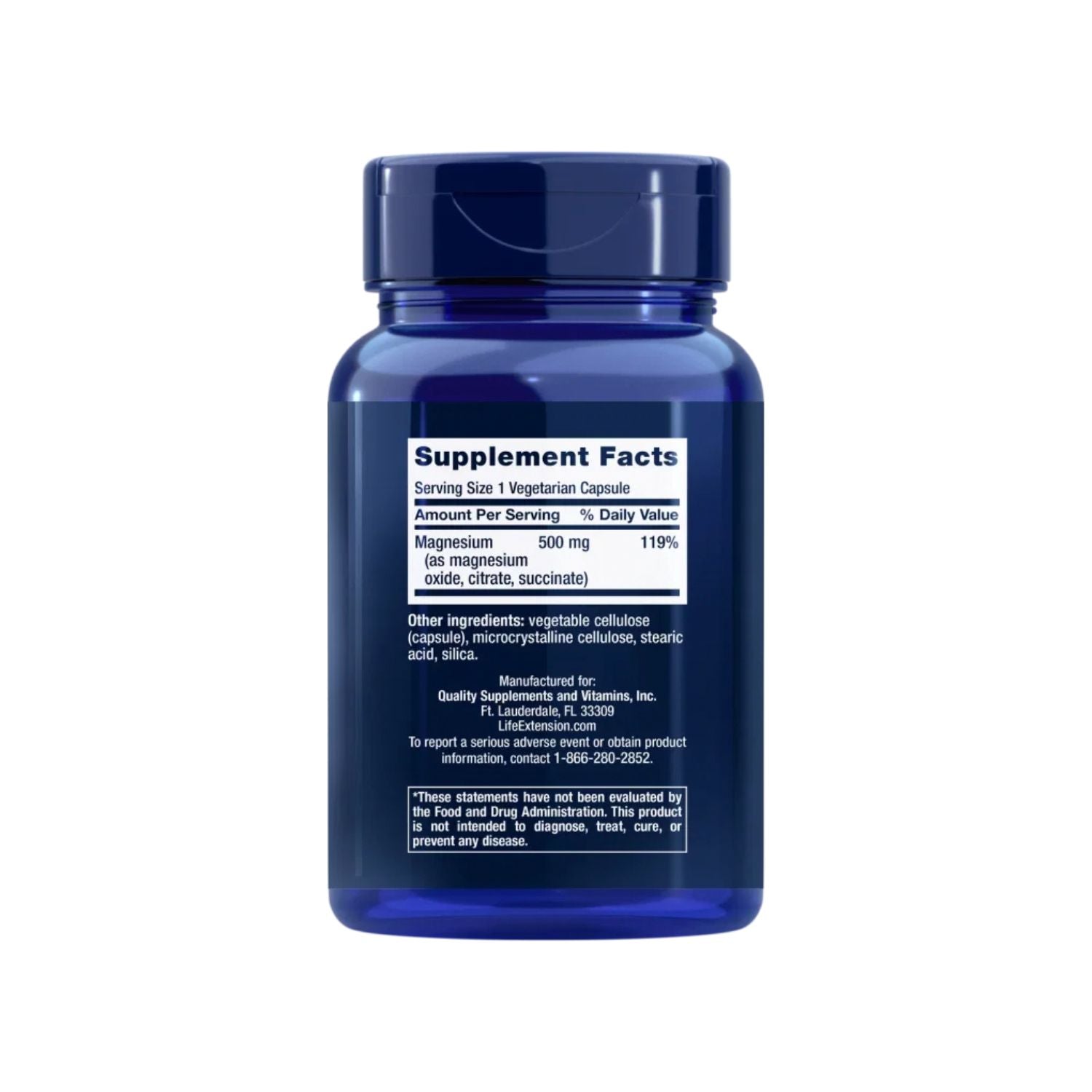 Life Extension Magnesium Caps 500 mg 100 Kapslar