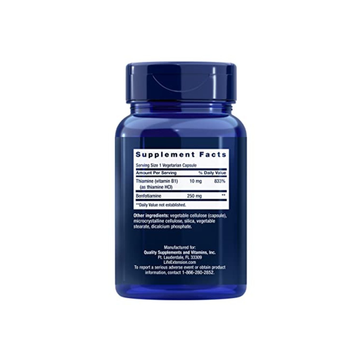 Life Extension Mega Benfotiamine 250mg 120 Kapslar