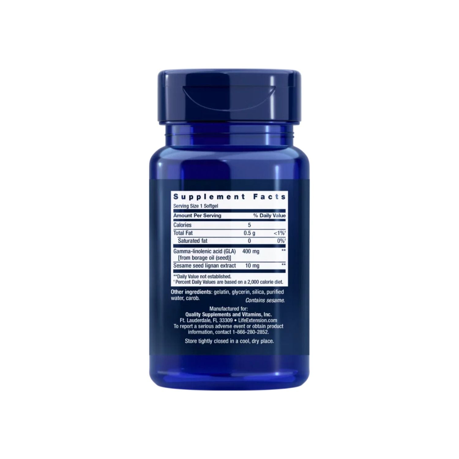 Life Extension Mega GLA with Sesame Lignans 30 Kapslar