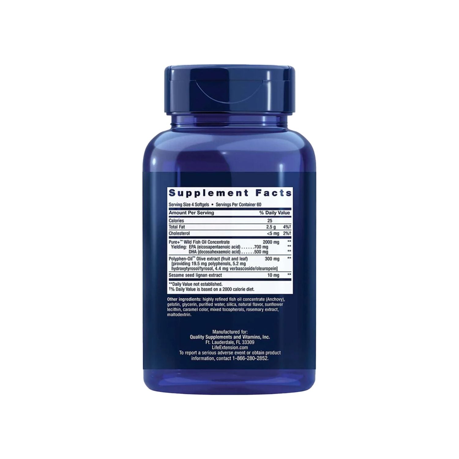 Life Extension Super Omega-3 EPA/DHA Fish Oil 120 kapslar