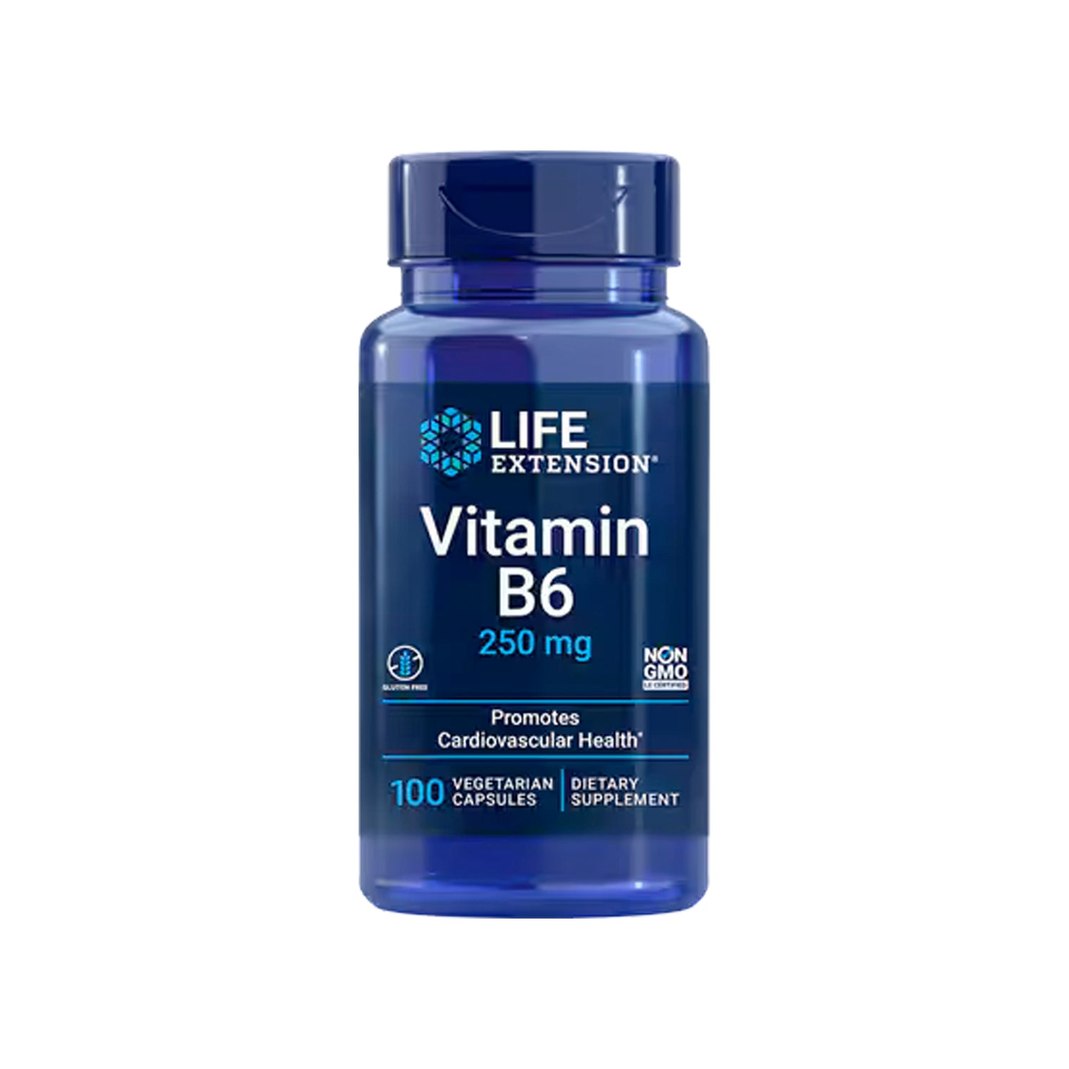 Life Extension vitamin B6 250 mg kapselflaska, 100 kapslar