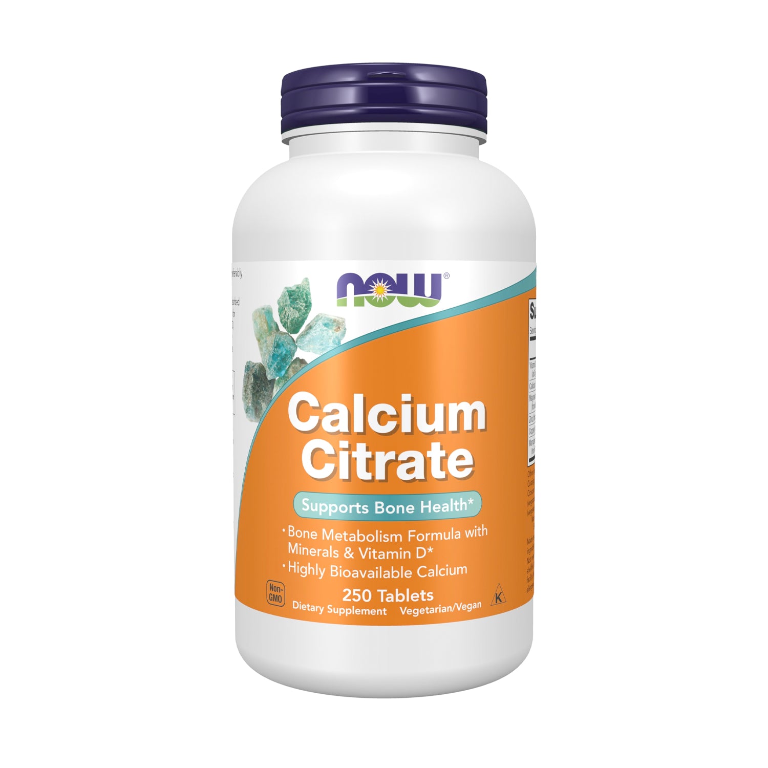 NOW Foods Calcium Citrate with Minerals & Vitamin D-2 250 Tabletter