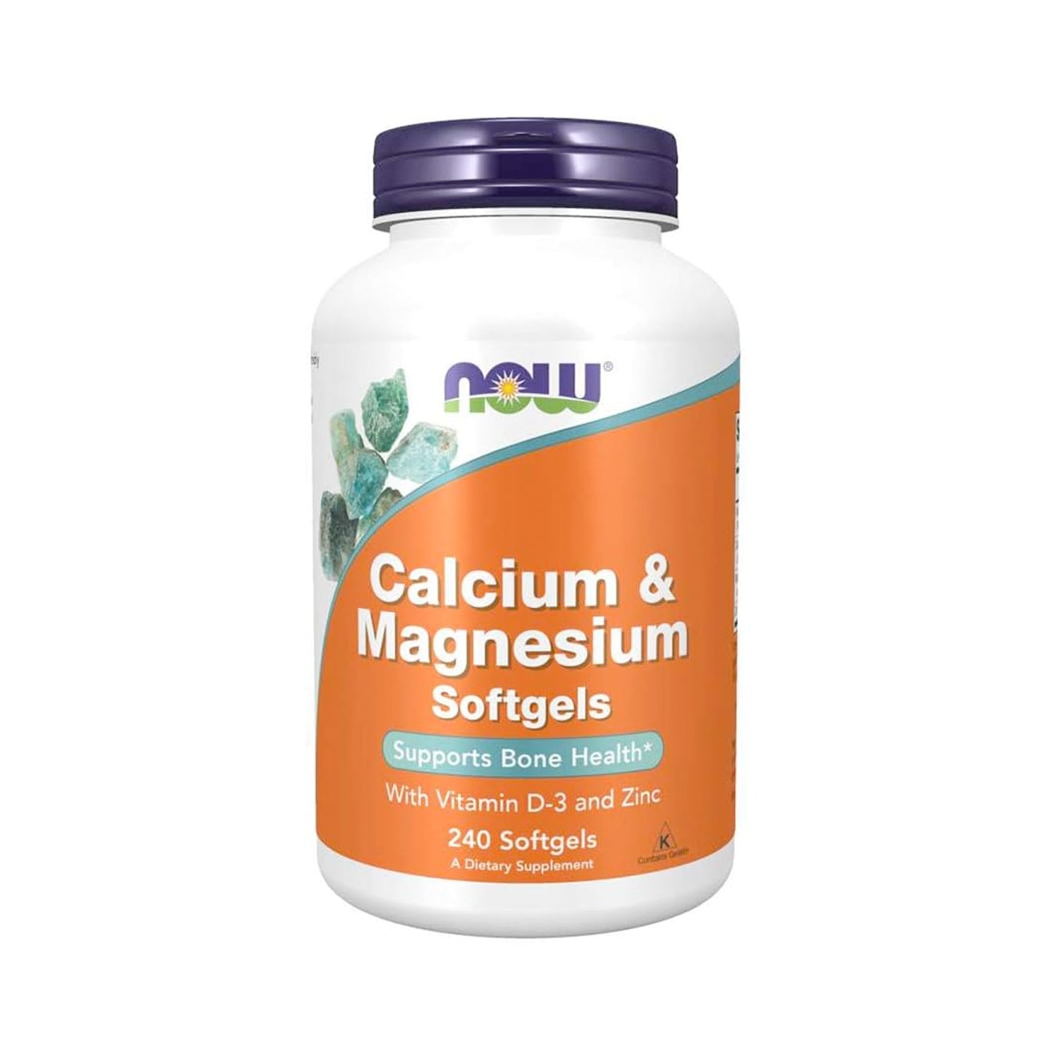 NOW Foods Calcium & Magnesium with Vit D and Zinc 240 Kapslar