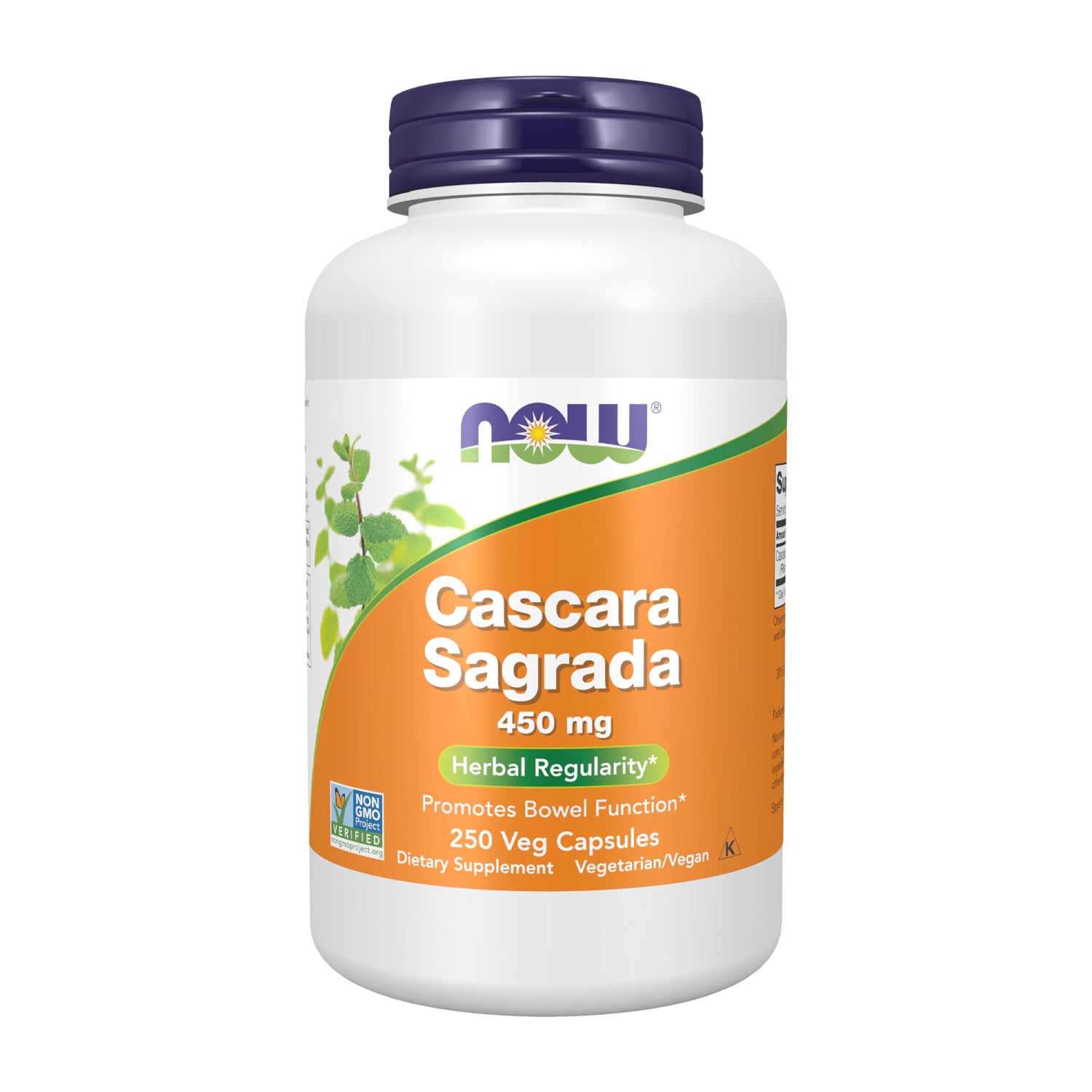 NOW Foods Cascara Sagrada 450 mg 250 Kapslar