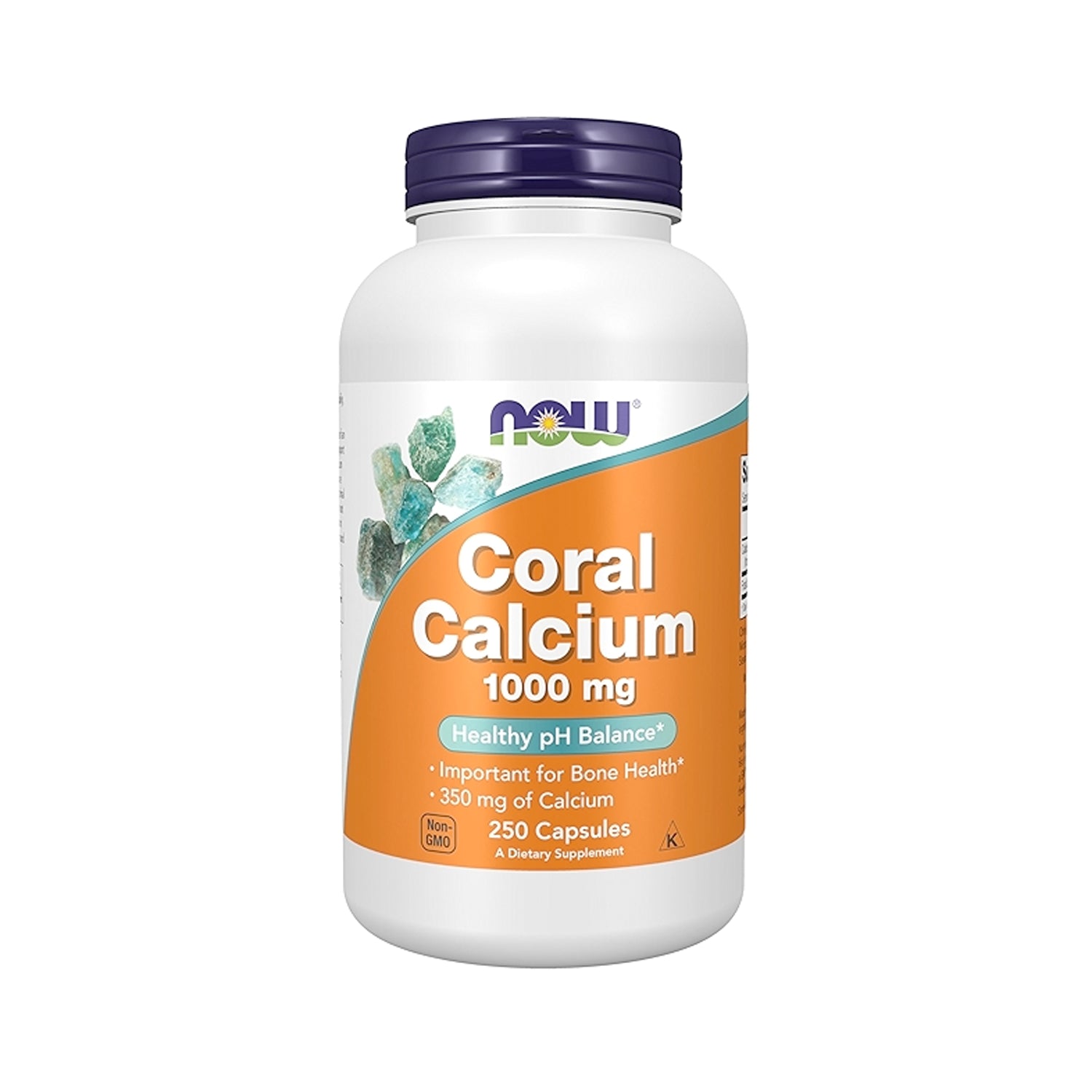 NOW Foods Coral Calcium 1000 mg, 250 kapslar, kosttillskott i burk