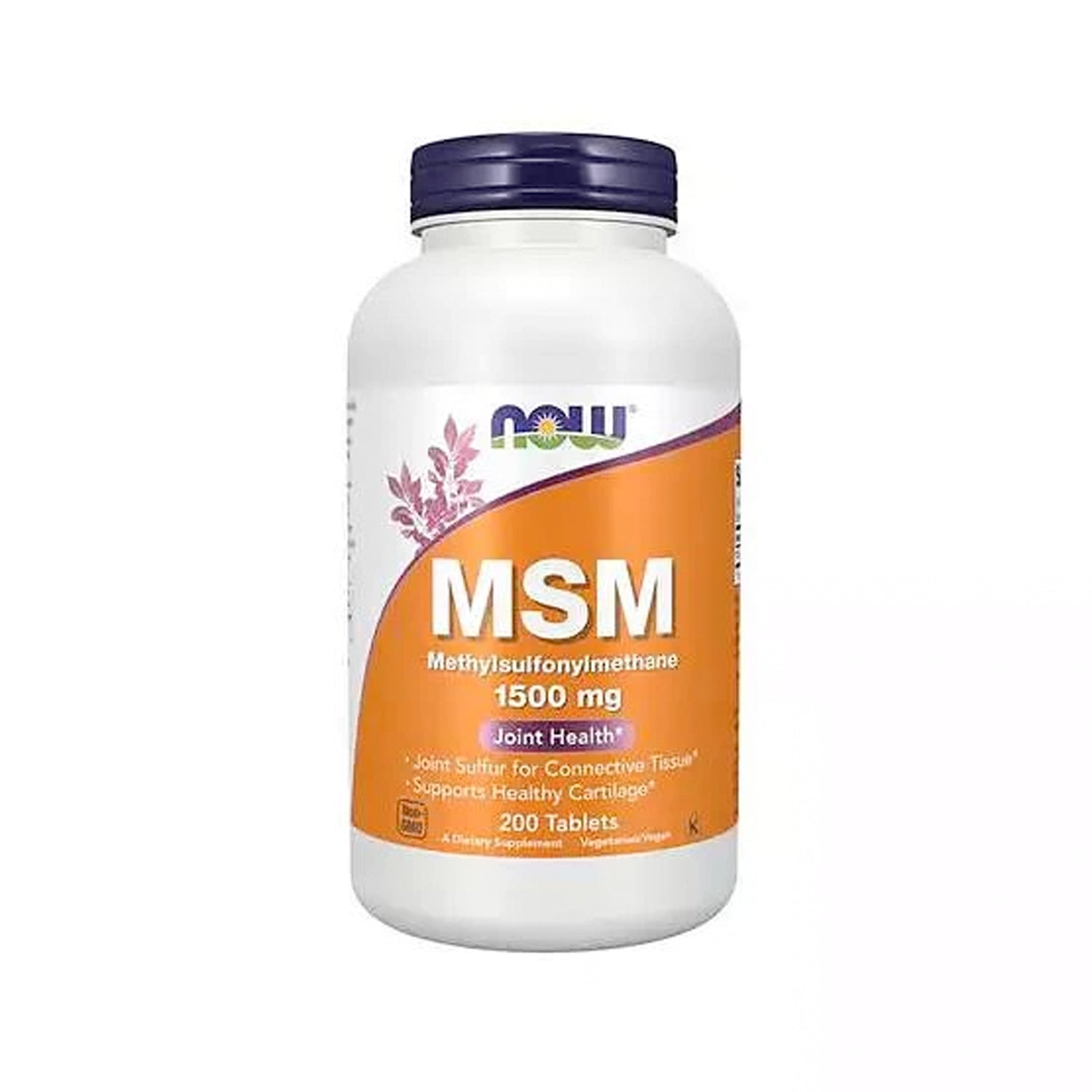 MSM-kosttillskott i flaska, 1500 mg, 200 tabletter