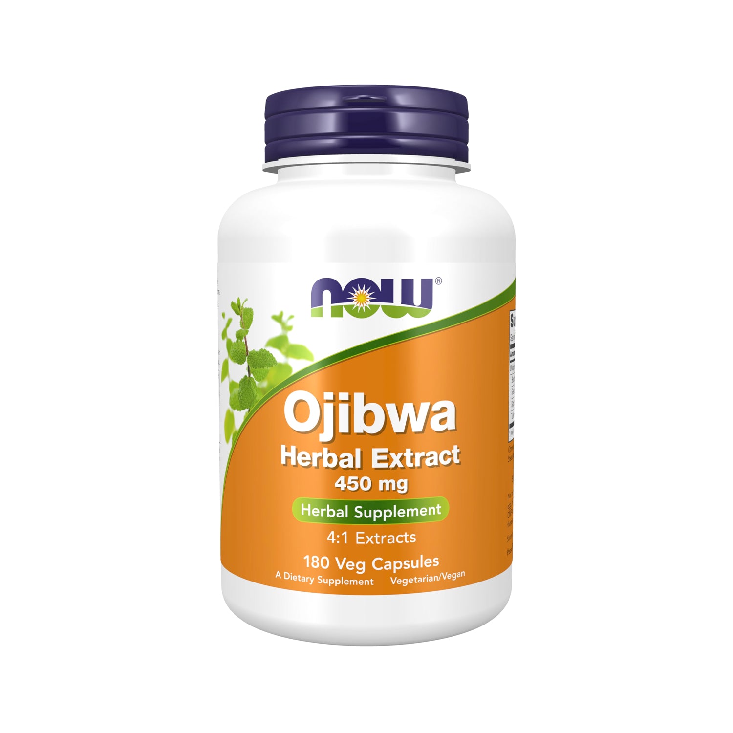 Ojibwa ört-extrakt, kapselburk med lila lock; 450 mg, 180 vegkapslar