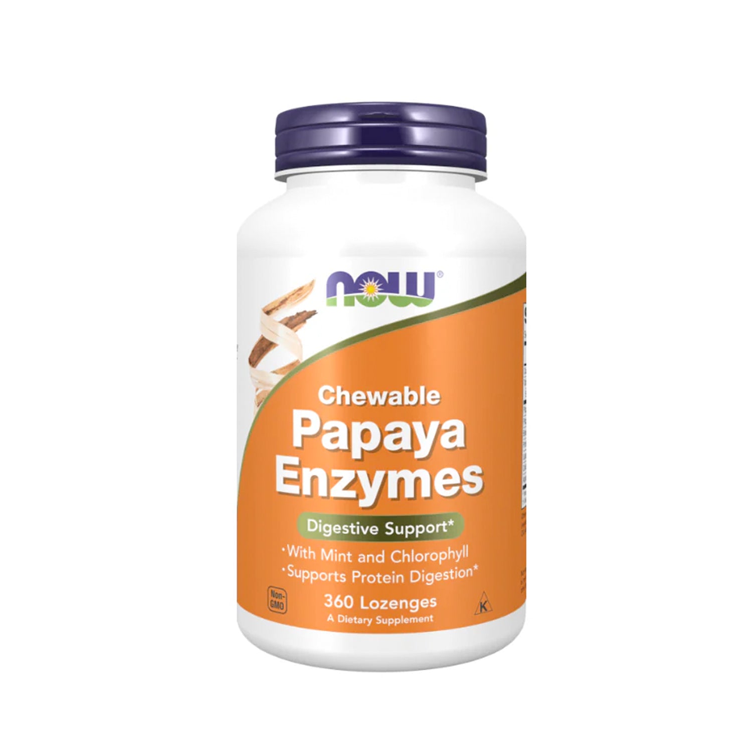 NOW Foods Papaya Enzyme 360 sugtabletter