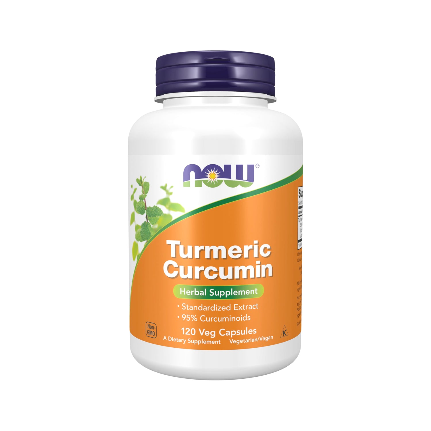 NOW Foods gurkmeja curcumin, burk med 120 kapslar