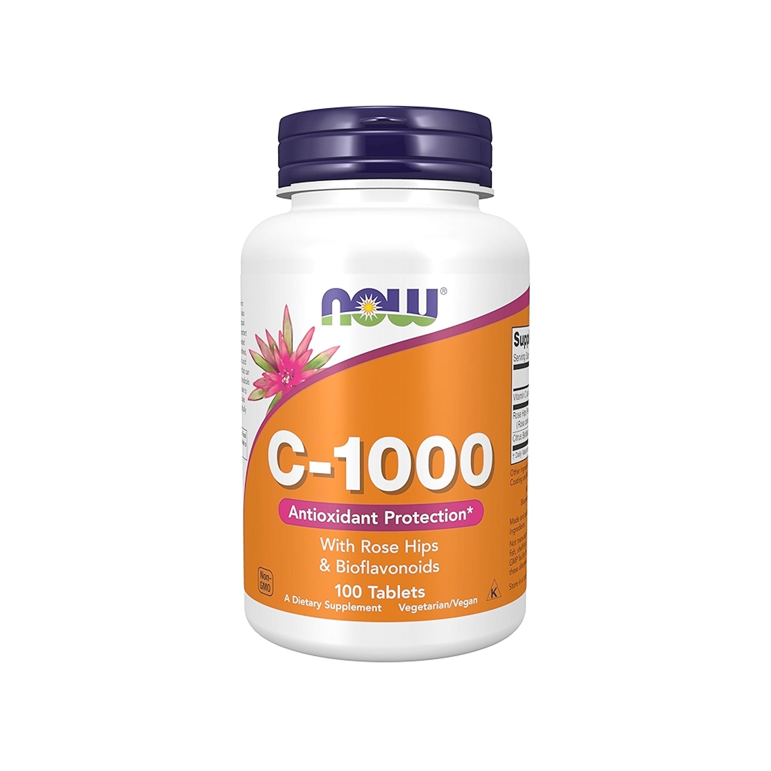 NOW Foods Vitamin C-1000 with Rose Hips & Bioflavonoids 100 Tabletter