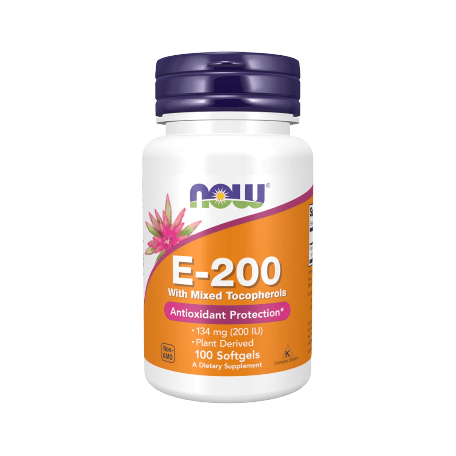 NOW Foods Vitamin E-200 100 Kapslar