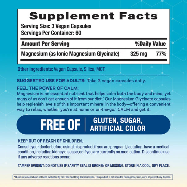 Natural Vitality Calm Magnesium Glycinate 180 Kapslar