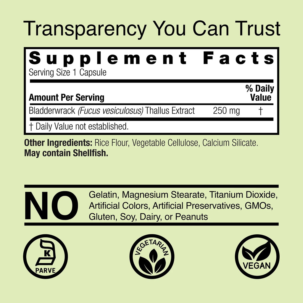 Nature's Answer Bladderwrack 250 mg 90 Kapslar
