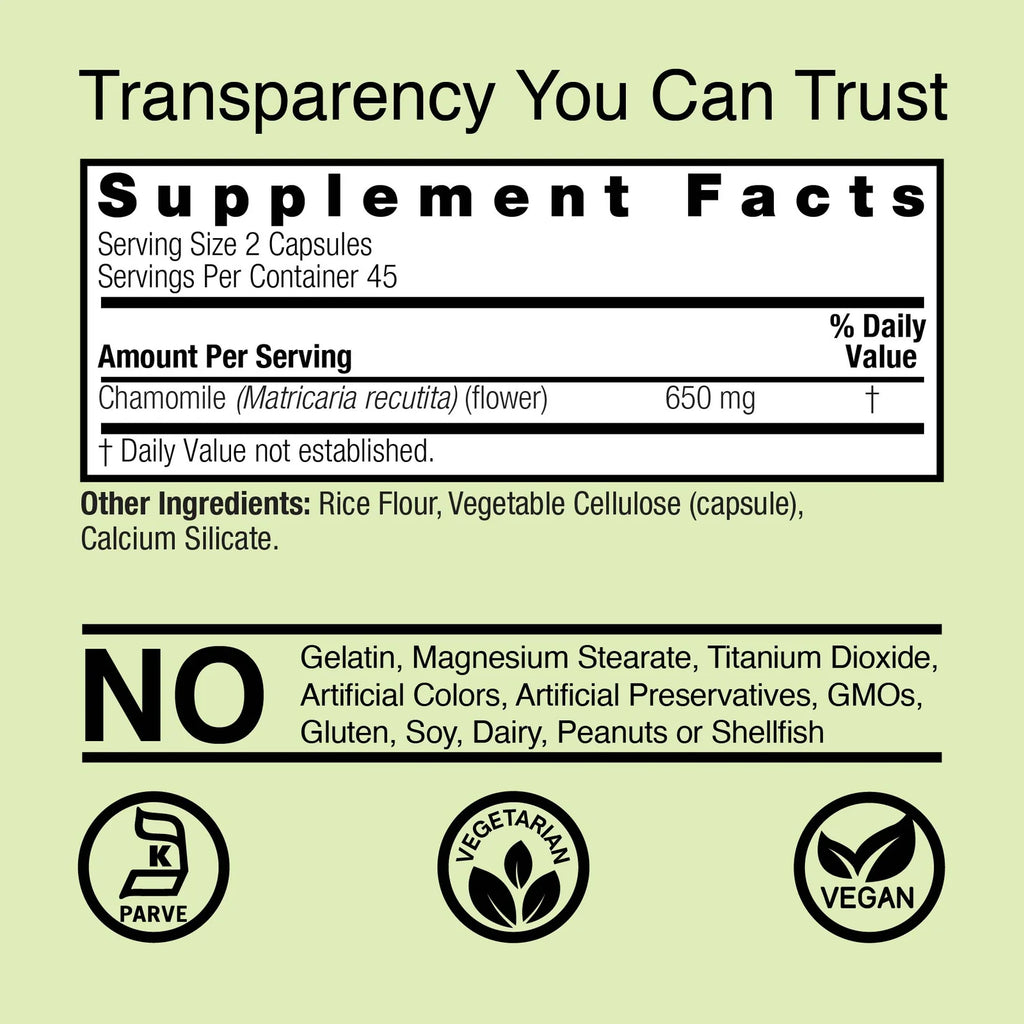 Nature's Answer Chamomile 650 mg 90 Kapslar
