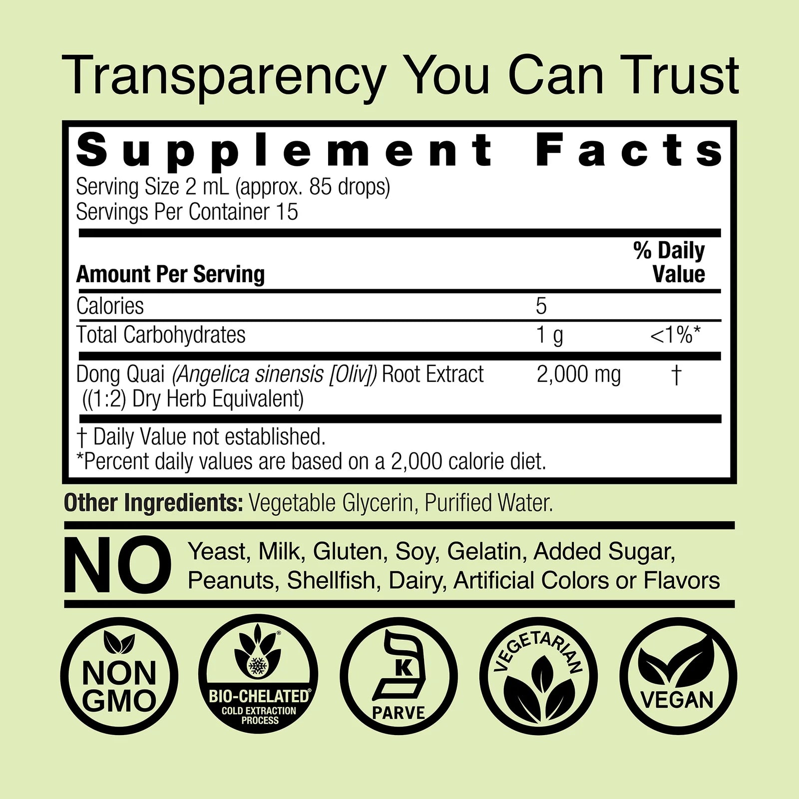 Nature's Answer Dong Quai Root 2000 mg 30 ml