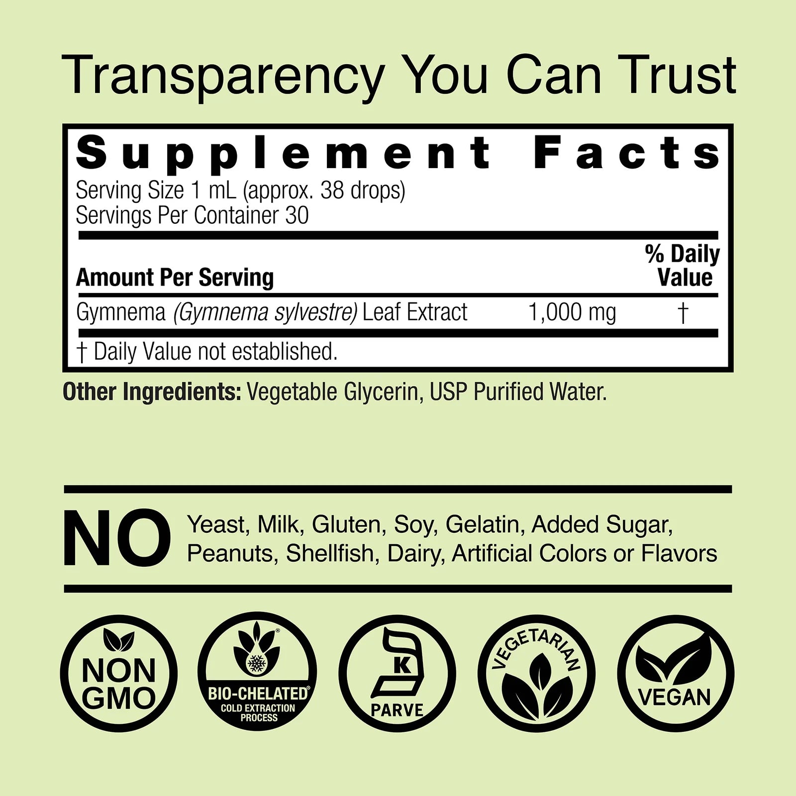 Nature's Answer Gymnema Leaf Extract 1000 mg 30 ml