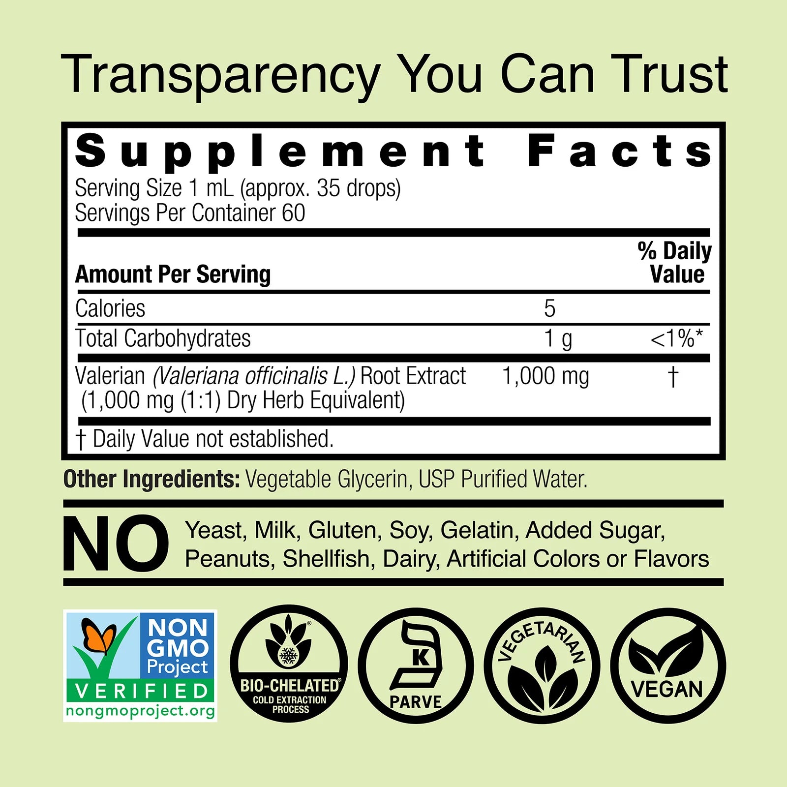 Nature's Answer Valerian Root 1000 mg 30 ml