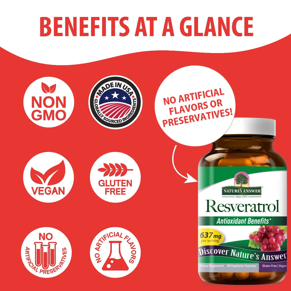 Nature's Answer Resveratrol 637 mg