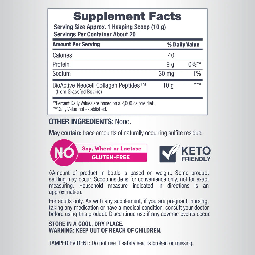 NeoCell Grassfed Collagen Peptides Unflavored 200g