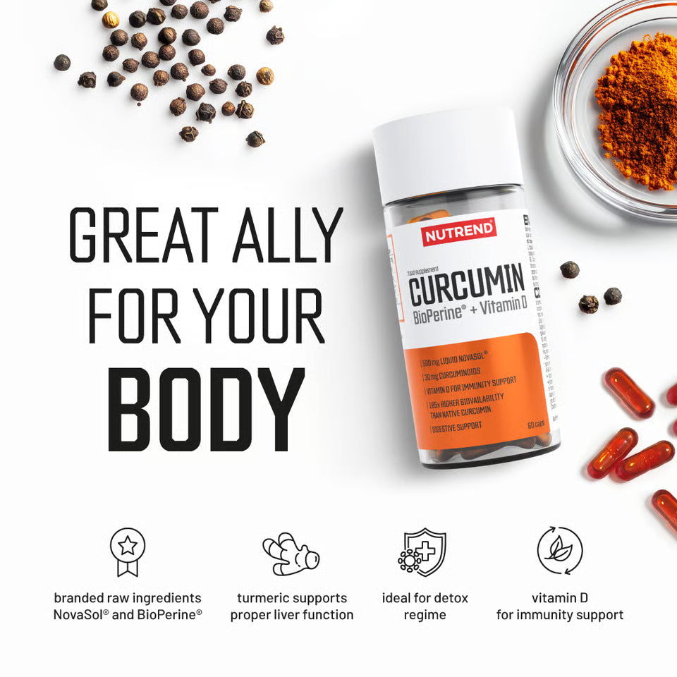 Nutrend Curcumin + Bioperine + Vitamin D 60 Kapslar