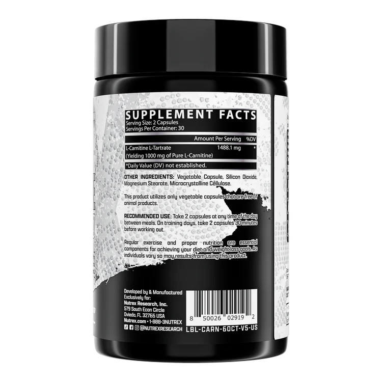 Nutrex Research Carnitine 1000 60 Kapslar