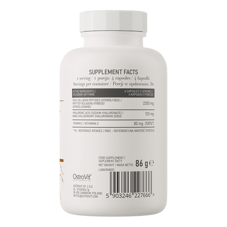 OstroVit Marine Collagen + Hyaluronic Acid + Vitamin C 120 Kapslar