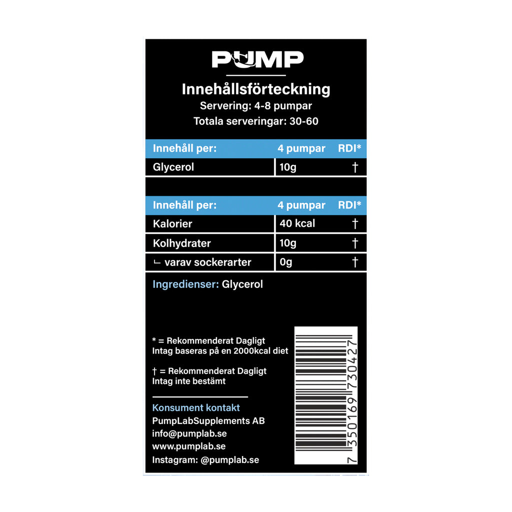 PumpLab COBALT Liquid Glycerol Formula 500ml